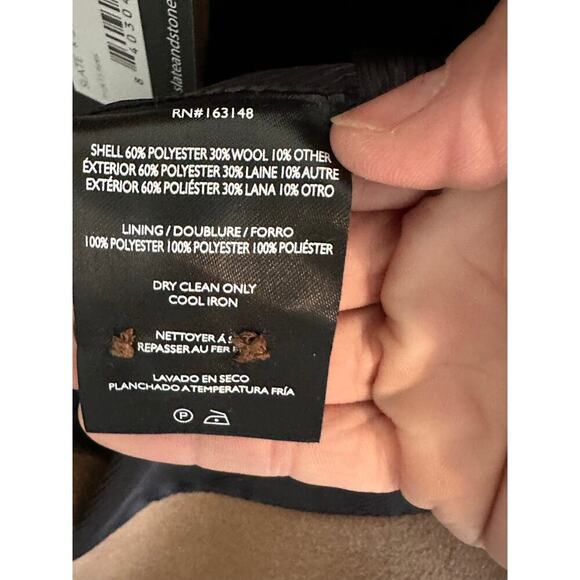 NWT Slate & Stone Men's Brown Camel Wool Blend Topcoat Size Large - Picture 7 of 13